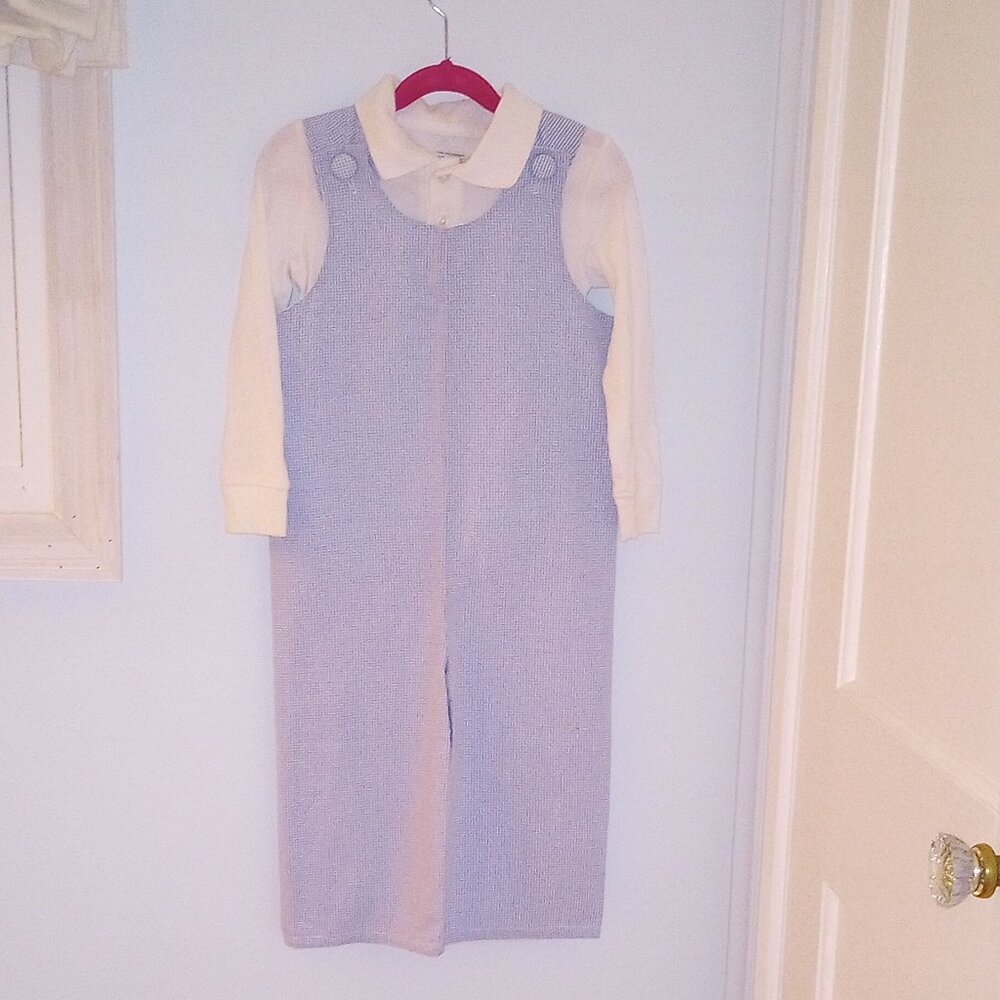 ADORABLE set of The Children's Place white shirt and handmade romper, size 4T